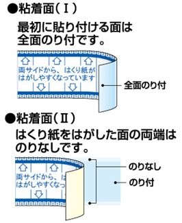 ナイスタックはくり紙がはがしやすいタイプ